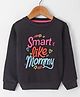 Bodycare Fleece Knitted Full Sleeves Sweatshirt With Text Print - Black