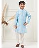 Stylo Bug Full Sleeves Bandhej Designed Kurta Set - Blue
