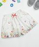 Milou Cotton Floral Printed Bio Washed Shorts - White