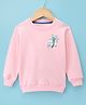 Doreme Terry Knit Full Sleeves Sweatshirt with Tropical Theme Print - Pink
