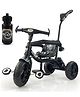 Dash Micro 2 in 1 Tricycle with Parental Handle & Secured Sidebar, Snipper Water Bottle - Black