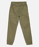 Campana Cotton Elastane Solid Jogger Pants - Olive Green