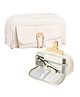 Bunie Large Capacity Multiple Compartment Pouch for Students Pack of 1 - Beige