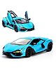 Bunie 1:24 Pull Back Die Cast Model Car Toy with Openable Door Light & Sound - Blue