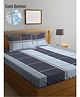 Klotthe Multi Geometric 300 TC Cotton Blend Fitted Double Bedsheet with 2 Pillow Covers