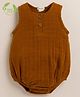 Cot & Candy Organic Cotton Sleeveless Solid Onesie - Ginger