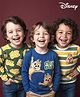 Babyhug Disney Single Jersey Knit Full Sleeves T-Shirts with Stripes & Chip N Dale Graphics Pack of 3 - Blue & Green