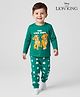 Babyhug Disney Single Jersey Knit Full Sleeves Night Suit with Simba & Friends Graphics - Green
