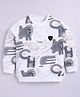 giniekids Full Sleeves Abstract Text Printed Winter Tee - Off White