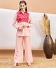 Stylo Bug Cotton Full Sleeves Abstract Printed Kurta & Palazzo Set - Pink