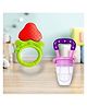 Joy Buzz Fruit Teether & Star Nibbler Combo | BPA-Free Silicone Teething Toys | Soft & Safe Baby Gum Massagers- Pack of 2 (Red & Purple)