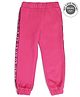 US Polo Assn Cotton Knit  Full Length Solid Color Track Pant  - Pink