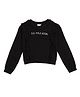 US Polo Assn Cotton Knit Full Sleeves Solid Top - Black