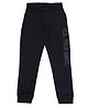 US Polo Assn Cotton Knit Full Length Track Pant Text Print - Navy Blue