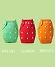 The Cheeky Kidzz Fashionable Trendy Pack of 3 Baby Reusable Cloth Diapers All in One Adjustable Pocket Style Nappies Washable Durable With Combo(MULTI-COLOR)