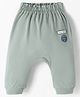 Ollypop Interlock Full Length Diaper Leggings With Patch Detailing - Grey