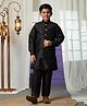 P-MARK Full Sleeves Solid Kurta & Pant With Sequins Embellished Jacket - Black
