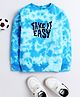 3PIN Full Sleeves Take It Easy Text Printed Sweatshirt - White & Blue
