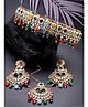 Sukkhi Delightful Round Shaped Gold Plated Multi Kundan & Beads Studded Choker Necklace Set