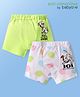 Babyoye Disney Lycra Knit Boxers with 101 Dalmatians Graphic Pack of 2 - White & Neon Green