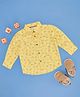 Pantaloons Baby Cotton Full Sleeves Animals Printed Shirt - Yellow