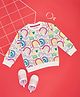 Pantaloons Baby Cotton Full Sleeves Graphic Printed Sweatshirt - Off White
