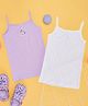 Pantaloons Junior Cotton Pack Of 2 Sleeveless Unicorn & Hearts Printed Camisoles - Multi Colour