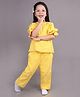 Nature Nook Kids Half Bell Sleeves Solid Coordinating Top & Bottom Set - Yellow