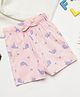 Milou Cotton Whale Printed Shorts - Light Pink