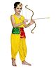 Kaku Fancy Dresses Dussehra Theme Lord Ram Costume - Yellow