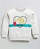 CUTOPIES Cotton Full Sleeves Lovely Girl Text Printed Sweatshirt - Beige
