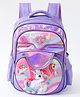 Play Nation Height 15.5Inches Unicorn theme School Backpack|1 Main Compartment, 2 Front Pockets, 2 side Bottle Pockets|Nylon Fabric| Comfortable back cushioning |For School, Travel and Outdoors|Purple