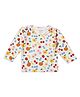 My Milestones 100% Cotton Full Sleeves Fruits Printed Tee - Off White
