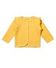 My Milestones 100% Cotton Full Sleeves Quilted Solid Frill Design Tee - Yellow