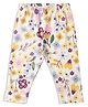 My Milestone 100% Cotton Floral Printed Leggings - Cream