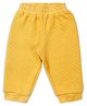 My Milestone 100% Cotton Quilted Joggers - Yellow