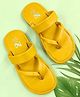 The Madras Trunk Strap Detailed Flip Flops - Yellow