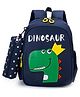 SYGA Kids School Bag with Pencil Case, Cute Dinosaur Design Suitable for Kindergarten Student (Dark Blue)