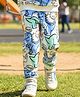 Anthrilo Fleece Dinosaur Wow Printed Joggers - White