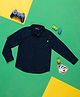 PURPLE UNITED KIDS Poplin Full Sleeves Abstract  Printed Shirt - Navy Blue
