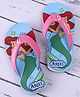 Pine Kids Disney Slip On Flip Flops with Ariel Mermaid Print - Light Blue