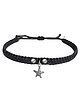 Darshraj Jewels 925 Sterling Silver Ball & Star Fish Handmade Thread Anklet and Bracelet - Black