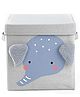 House of Quirk Storage Bins with Lid Foldable Clothing Storage Box case with Handle for Toy Books Closet Bedroom Home-Grey Elephant