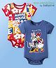 Babyoye Disney Interlock Knit Half Sleeves Onesies With Minnie Mouse Graphics Pack of 2 - Blue & Red