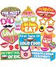 Wobbox  Annaprashan Photo Booth Party Props, Annaprashan Ceremony,Props, Annaprashan Decoration Item-Yellow-(Pack of 22)