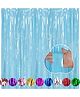 WOBBOX Big 3Ft X 6Ft  Foil Fringe Curtain, Backdrop Curtain Party Decoration, Foil Curtain for Birthday Decoartion-Blue-(Pack of 1)