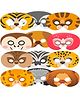 WOBBOX Animal Eye Mask For Kids, Eye Mask For Kids Birthday Party, Animal Theme Eye Mask Multicolor (Pack of 12 Pcs)