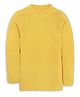 RVK Knit Full Sleeves Solid Stretchable Abstract Printed Skivi Tee - Yellow