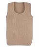 RVK Sleeveless Solid Stretchable Sweater Vest - Beige