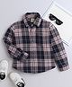 Aww Hunnie Woollen Full Sleeves Checked Shirt - Peach